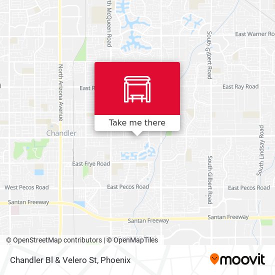 Chandler Bl & Velero St map