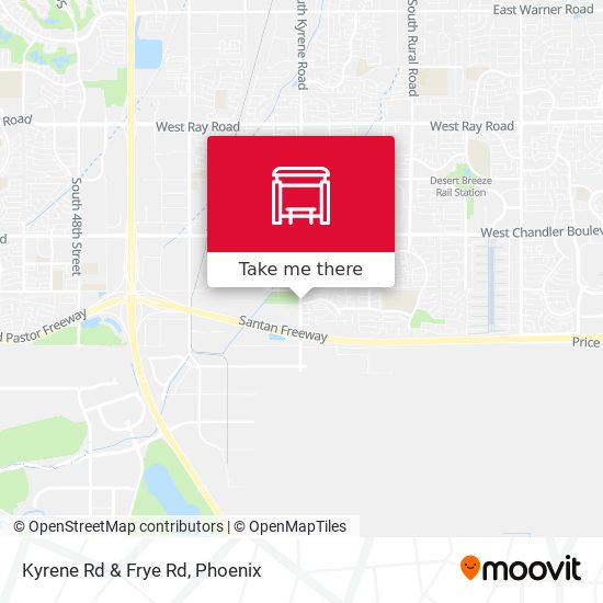 Kyrene Rd & Frye Rd map