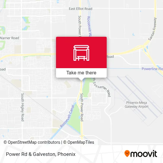 Power Rd & Galveston map