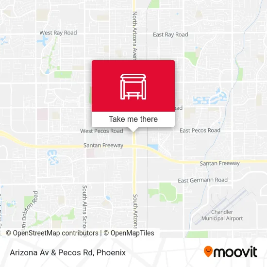 Arizona Av & Pecos Rd map