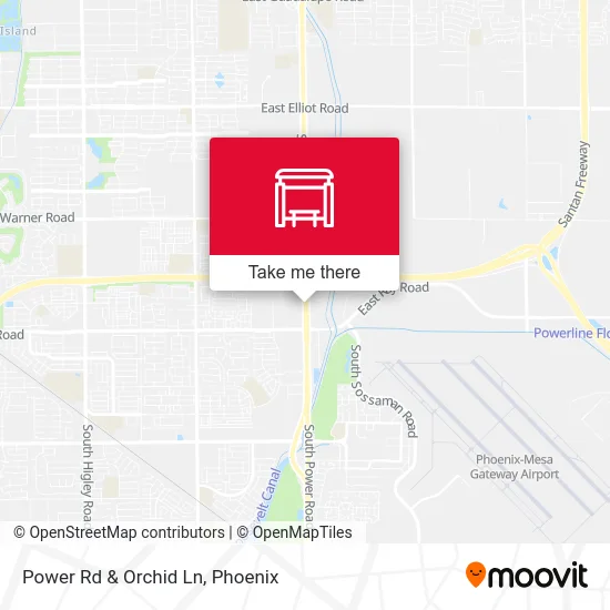 Power Rd & Orchid Ln map