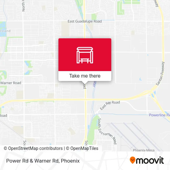 Mapa de Power Rd & Warner Rd