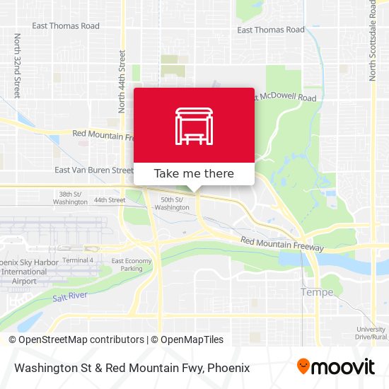 Mapa de Washington St & Red Mountain Fwy