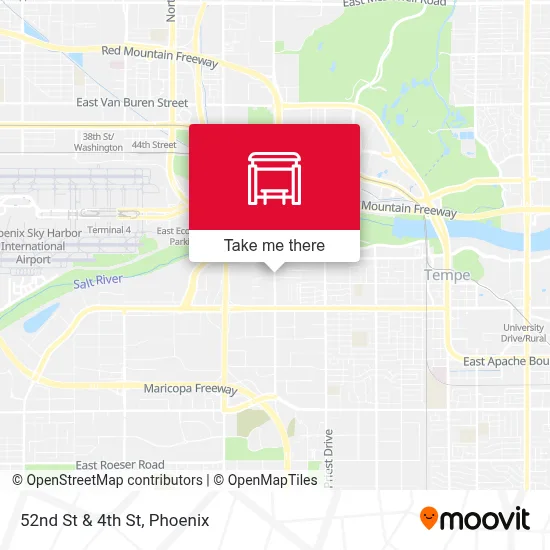 52nd St & 4th St map