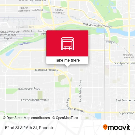 52nd St & 16th St map