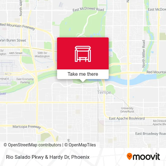 Rio Salado Pkwy & Hardy Dr map