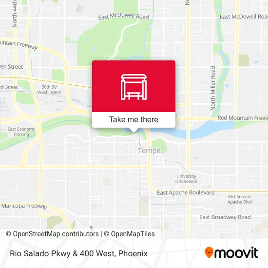 Rio Salado Pkwy & 400 West map