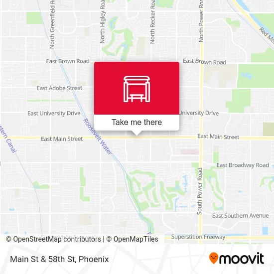 Main St & 58th St map