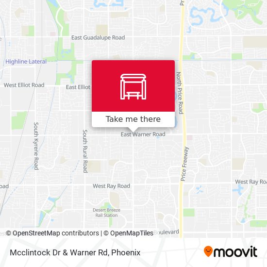 Mapa de Mcclintock Dr & Warner Rd
