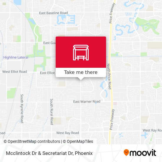 Mcclintock Dr & Secretariat Dr map