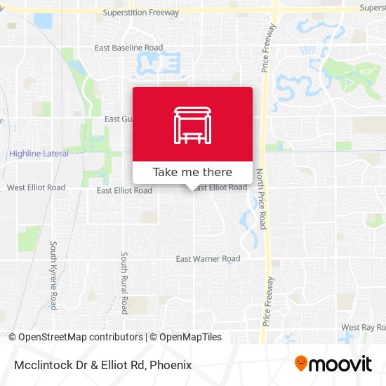 Mcclintock Dr & Elliot Rd map