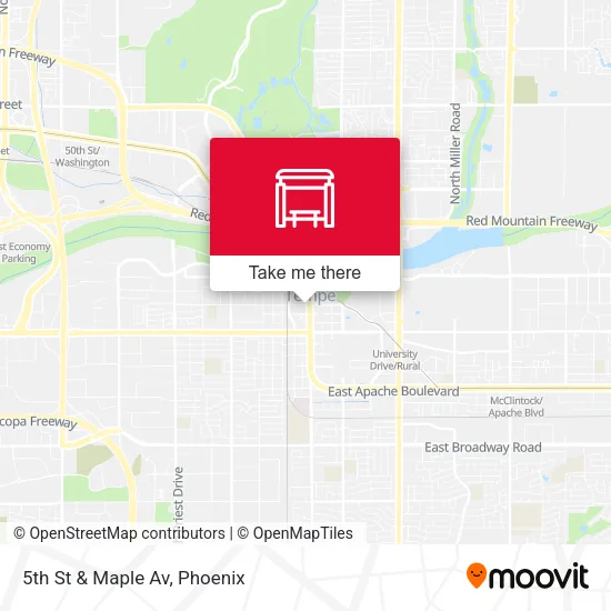 5th St & Maple Av map