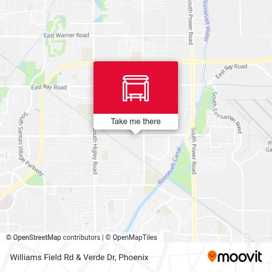 Williams Field Rd & Verde Dr map