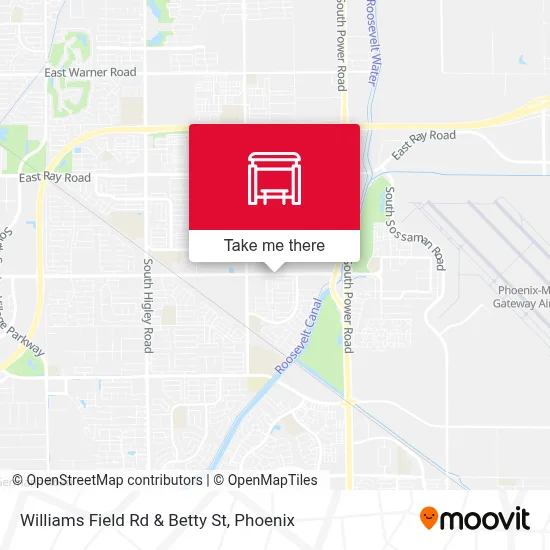 Williams Field Rd & Betty St map