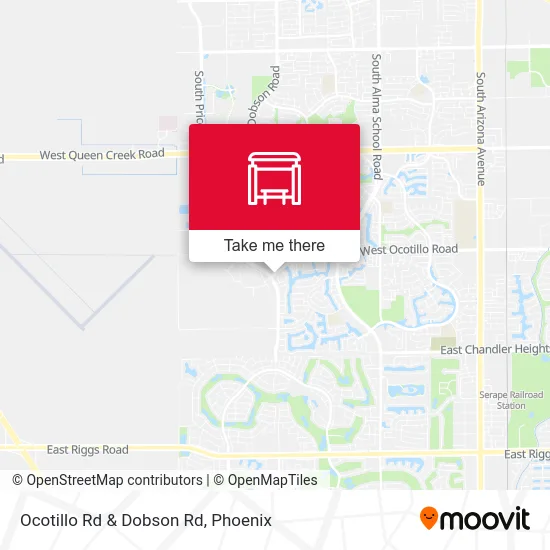 Ocotillo Rd & Dobson Rd map