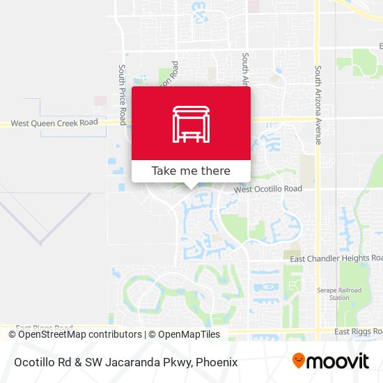 Ocotillo Rd & SW Jacaranda Pkwy map