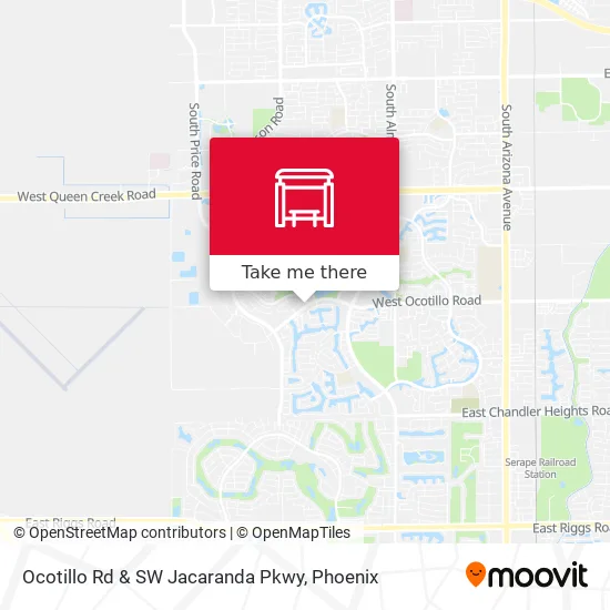 Ocotillo Rd & SW Jacaranda Pkwy map