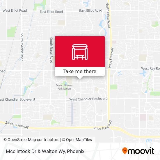 Mcclintock Dr & Walton Wy map