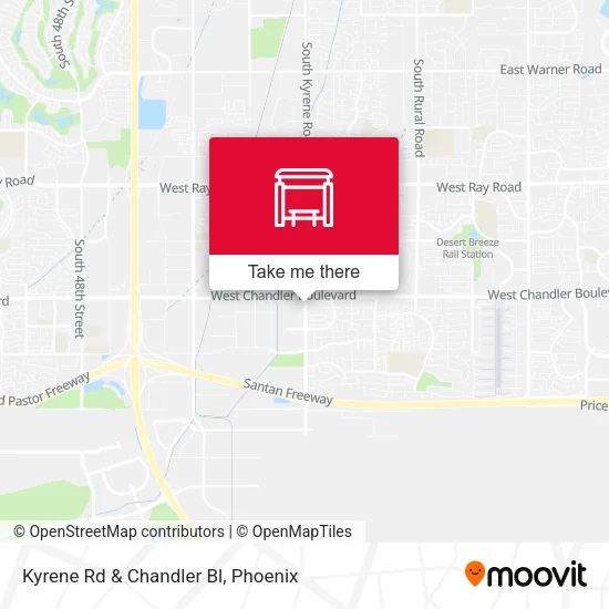Kyrene Rd & Chandler Bl map