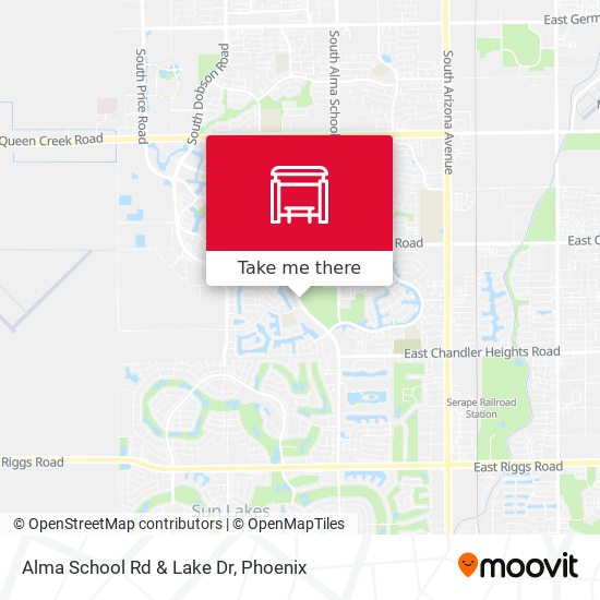 Alma School Rd & Lake Dr map