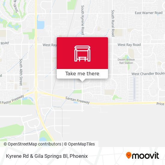 Kyrene Rd & Gila Springs Bl map