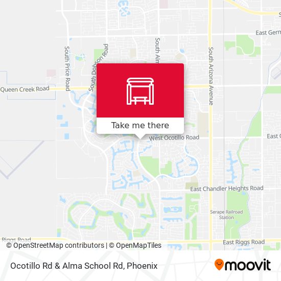 Ocotillo Rd & Alma School Rd map