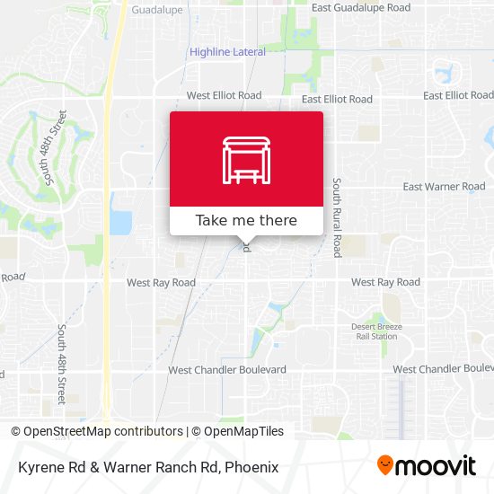 Kyrene Rd & Warner Ranch Rd map