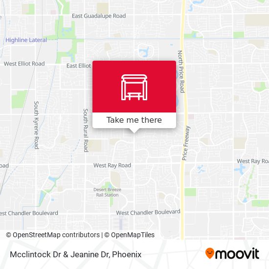 Mcclintock Dr & Jeanine Dr map