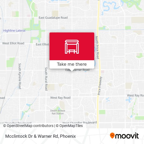 Mcclintock Dr & Warner Rd map