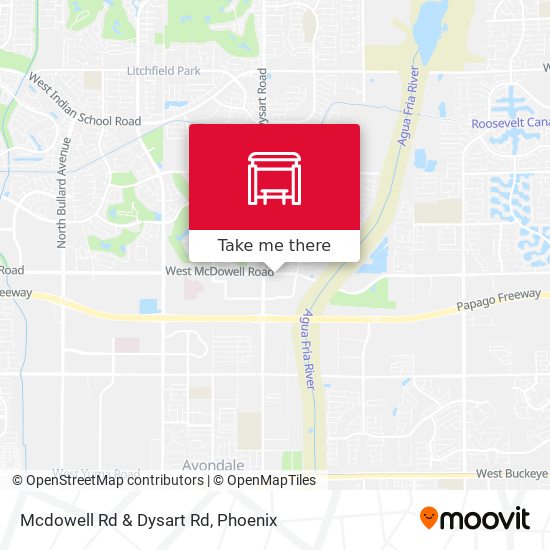 Mcdowell Rd & Dysart Rd map