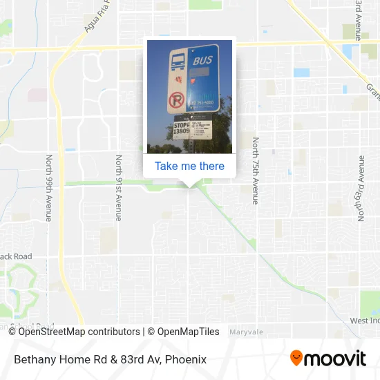 Bethany Home Rd & 83rd Av map
