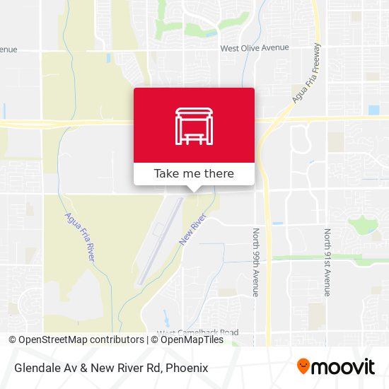 Glendale Av & New River Rd map