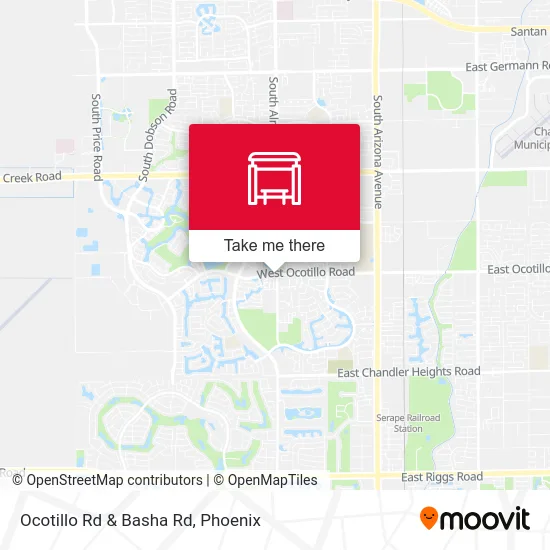Ocotillo Rd & Basha Rd map