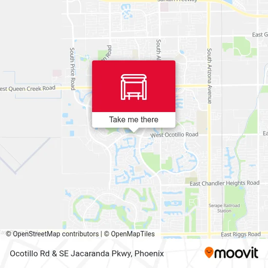 Ocotillo Rd & SE Jacaranda Pkwy map