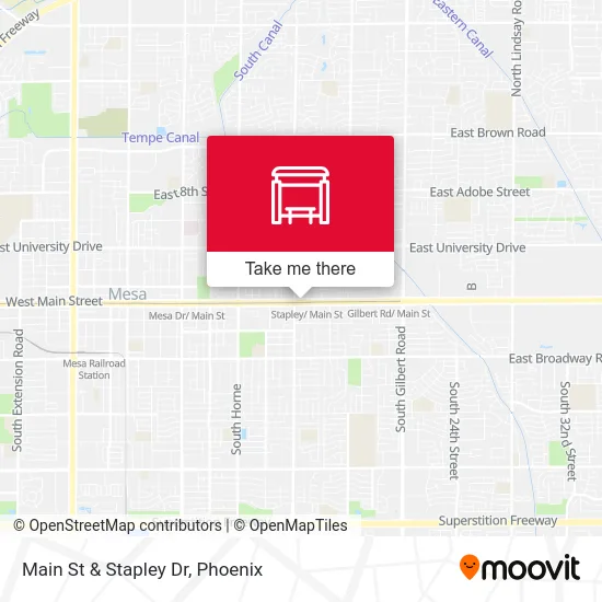 Main St & Stapley Dr map
