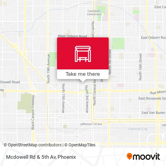 Mapa de Mcdowell Rd & 5th Av