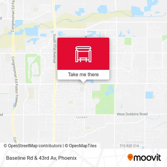 Baseline Rd & 43rd Av map