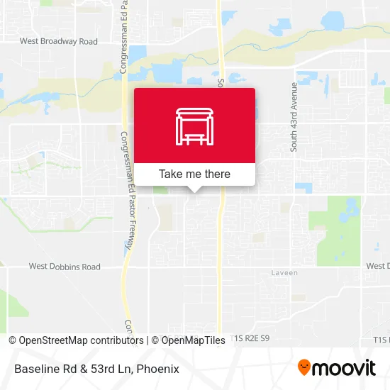 Baseline Rd & 53rd Ln map