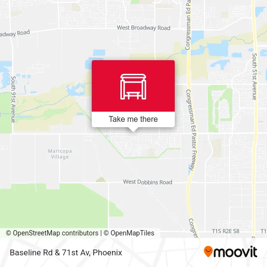 Baseline Rd & 71st Av map