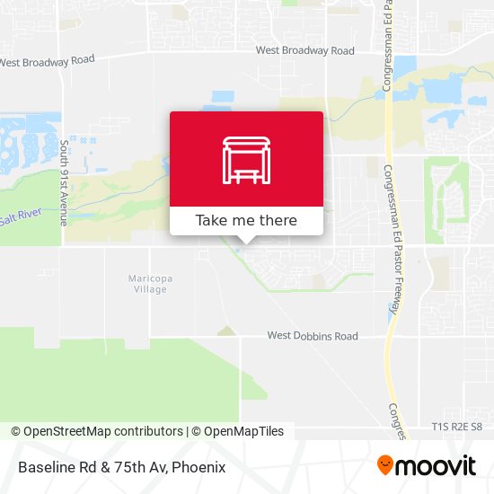 Baseline Rd & 75th Av map