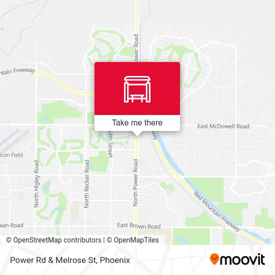 Power Rd & Melrose St map