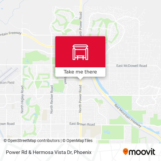 Power Rd & Hermosa Vista Dr map