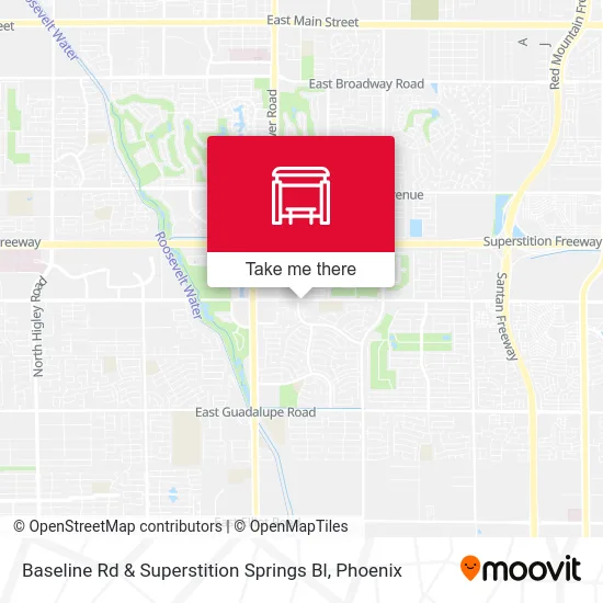 Baseline Rd & Superstition Springs Bl map