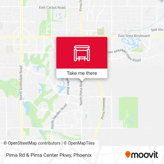 Pima Rd & Pima Center Pkwy map