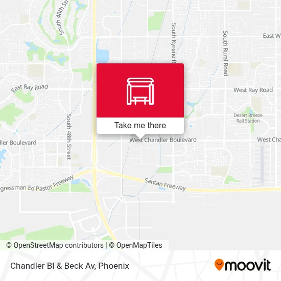 Chandler Bl & Beck Av map