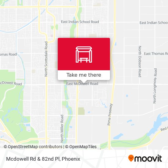 Mcdowell Rd & 82nd Pl map