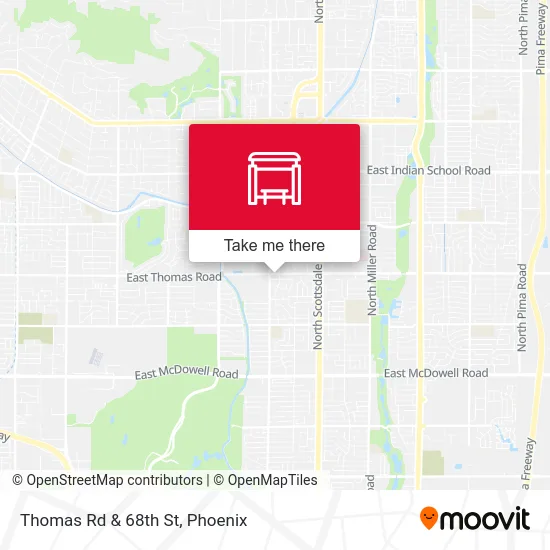 Thomas Rd & 68th St map