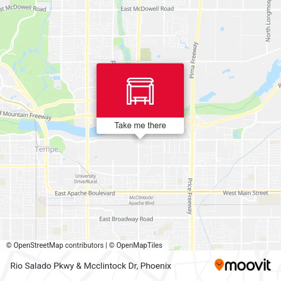 Rio Salado Pkwy & Mcclintock Dr map