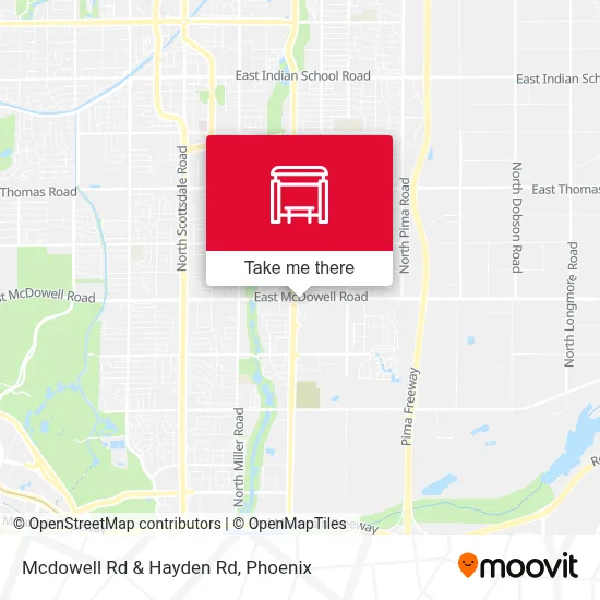 Mcdowell Rd & Hayden Rd map