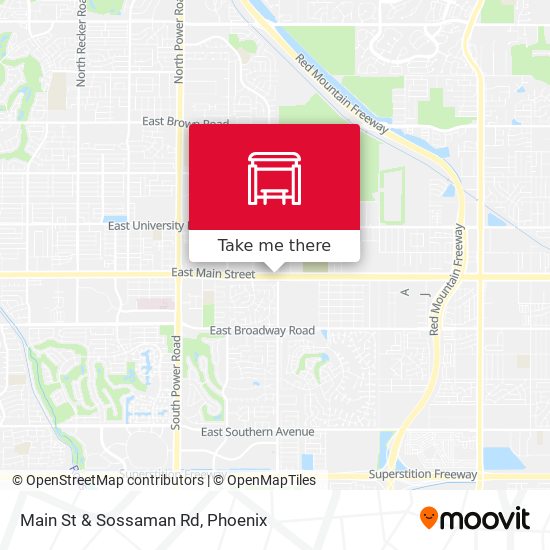 Main St & Sossaman Rd map